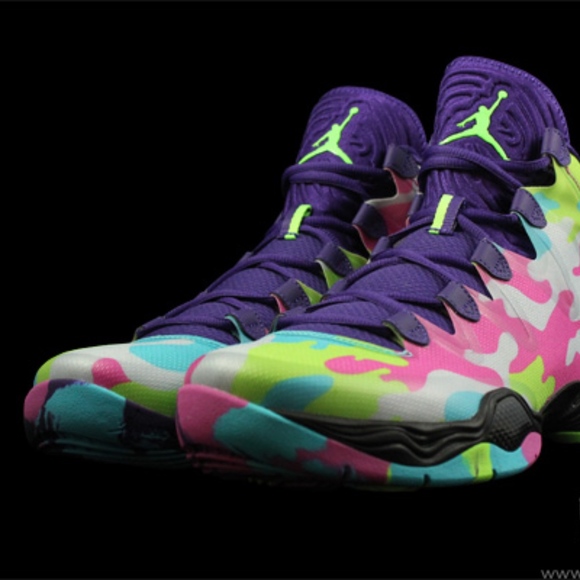 purple camouflage jordans